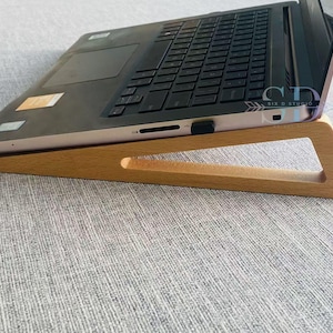 Solid Wooden Laptop riser on desk, minimize the overheating, laptop holder desk, wood laptop stand, macbook stand, macbook riser
