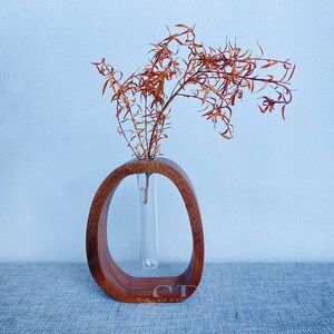 Geometrische Kreis Pflanzenvermehrung Schreibtisch Pflanzer, Hölzerne Vermehrung Tubes, Schreibtisch Pflanzen Display, Boho Raumdekor, Geschenke für Mutter
