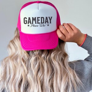 GameDay Pease Win Trucker Hat, Gameday Hat, Game Day Hat, Football Season Hat, Fall Football Hat, Sports Hat, Trucker Hat