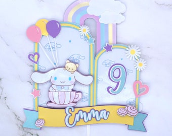Topo de Bolo de Rolinho de Canela: Decoração Personalizada para Festa de Aniversário