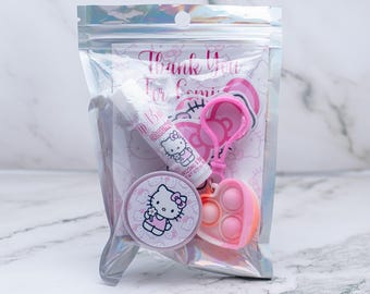 Kitty  Favor Box Fillers-  Personalized Name & Age - Cute Cat Birthday Party Decor -Kids Party Favors - Personalized Kitty Theme