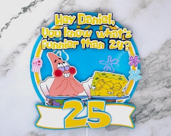 Was ist lustiger als 24? 25th Bob Birthday Cake Topper - Lustige 3D-Tortendekoration