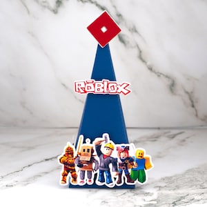 Roblox  Centerpiece or Treat Box  - Roblox Theme Party Decor - Custom Birthday Cupcake Toppers - Handmade - 3D Handmade Cake Decoration