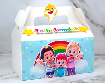 bebefinn Geschenkboxen - Benutzerdefinierte Namen - 3D Party Dekoration - - Kawaii Geburtstags-Thema - Personalisiertes Party Dekor