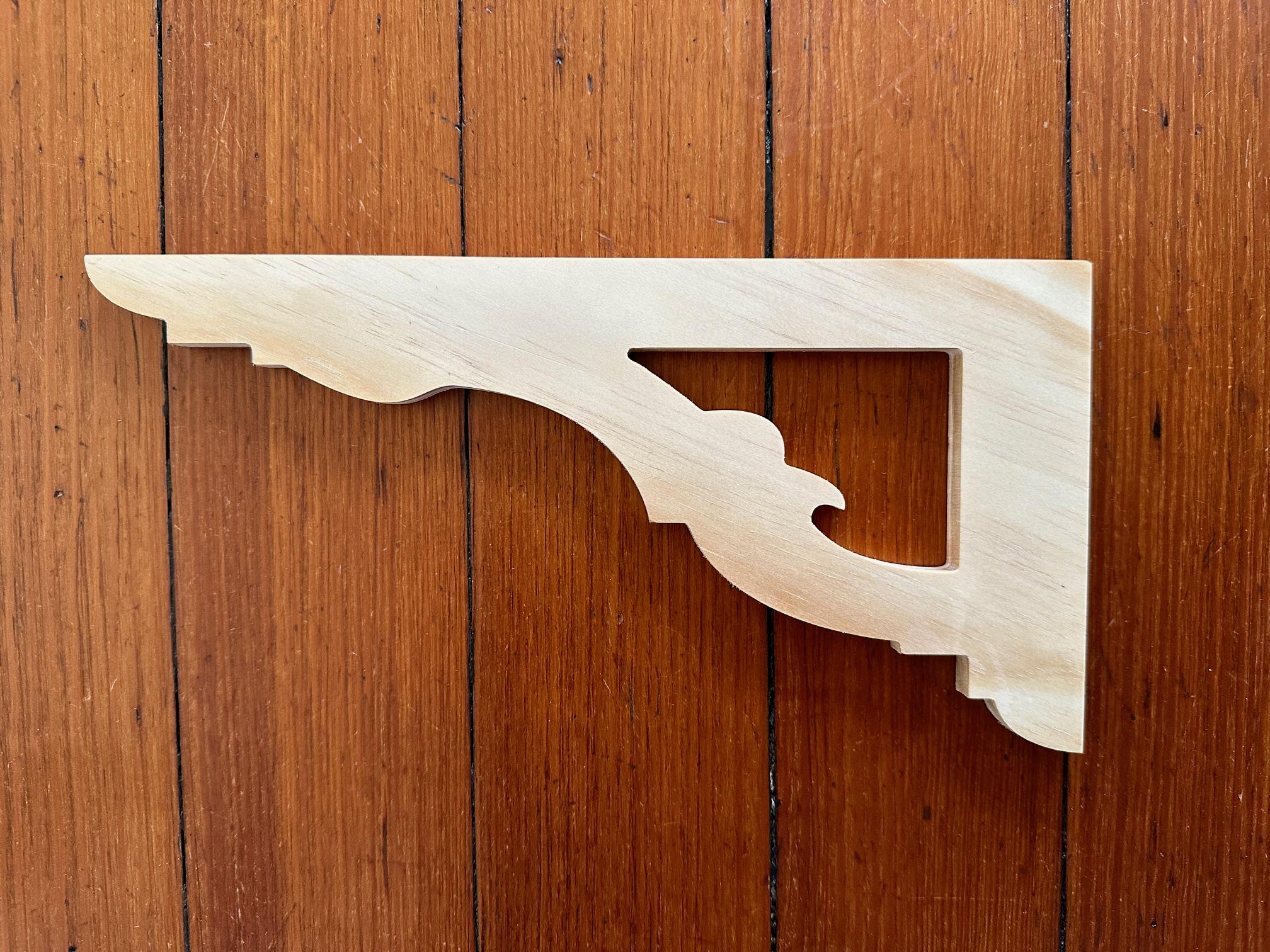Complete Set of Decorative Art Nouveau Stair Riser Brackets, Real Wood ...