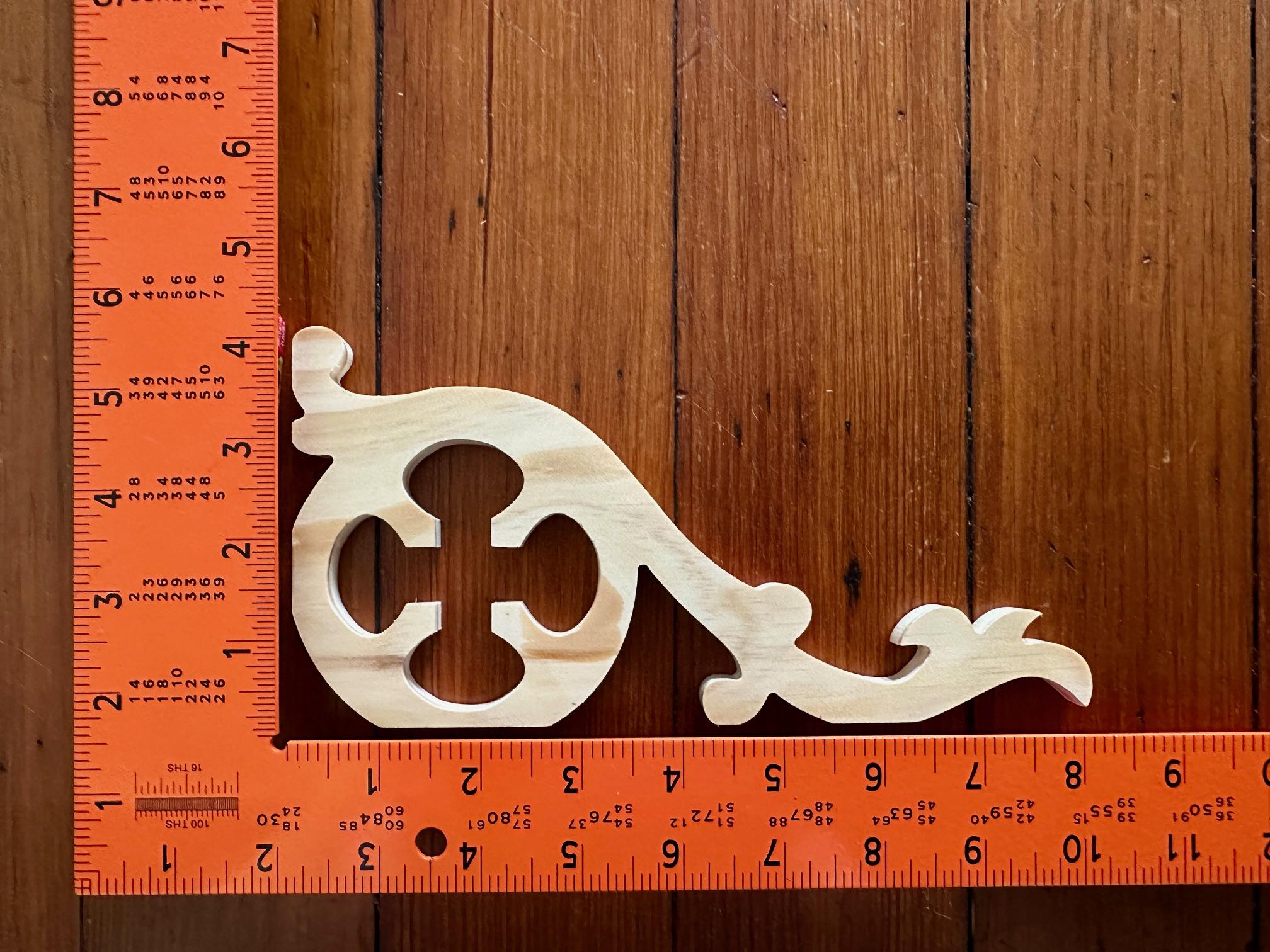 Complete Set of Decorative Stair Riser Brackets W/ Cross Design, Real ...