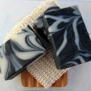 Organic Charcoal Soap, Activated Charcoal and Tea Tree Vegan-Cold Process Soap image 3