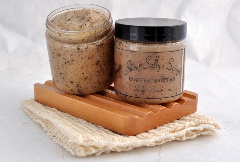 Coffee Butter Sugar Scrub, 4oz Emulsified Organic Sugar image 2