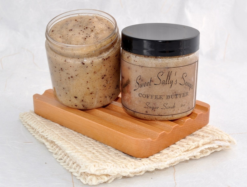 Coffee Butter Sugar Scrub, 4oz Emulsified Organic Sugar image 4