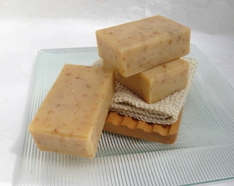 Organic Oatmeal & Honey Soap, Lemongrass Essential Oil, Natural Soap,