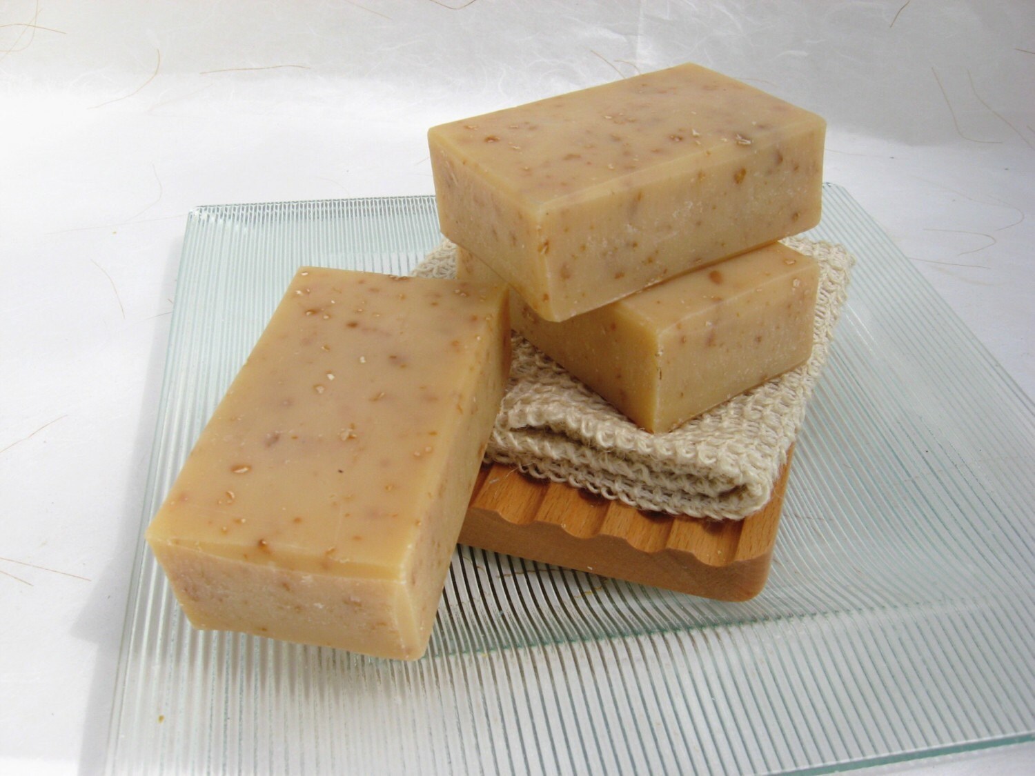 Organic Oatmeal & Honey Soap, Lemongrass Essential Oil, Natural Soap,