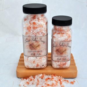 Rose Geranium Bath Salts, 8oz image 3