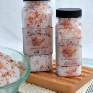 Rose Geranium Bath Salts, 8oz image 5