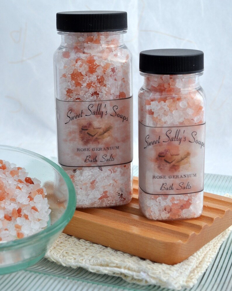 Rose Geranium Bath Salts, 8oz image 5