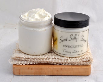 Unscented Creamy Lotion 4oz, Rich and Moisturizing Lotion