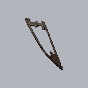 Antique Scabbard Mount of a 16th Century Falchion Sword Sabre Saber 1500s Medieval Middle Ages European German Swiss Nordic Excavated Iron