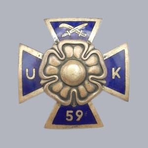 Vintage Finnish WWII Regimental Badge (Officer Course 59) UK-Risti Finland Military Order Decoration Cross WWI WW1 WW2
