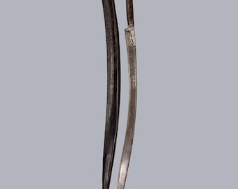 Antique Ottoman Yatagan 18th Century Horn Scabbard Yataghan Istanbul Constantinople Fishbone Damascus Steel Blade Sword Sabre Saber Knife