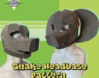 Snake/Cobra/Scalie Fursuit EVA Foam Head Base Pattern - PATTERN for DOWNLOAD