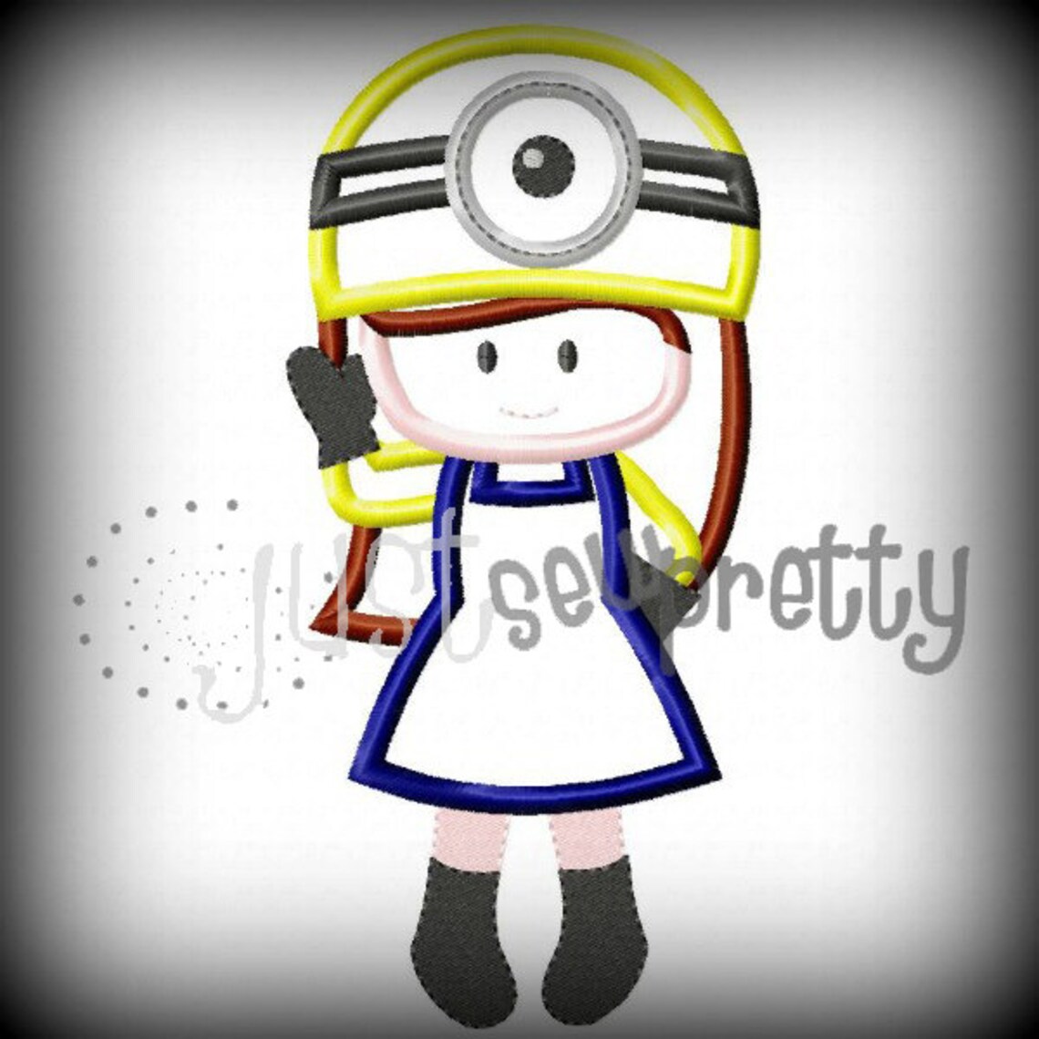 Helper Girl Embroidery Applique Design Etsy