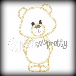 Vintage Blanket Boy Teddy Bear Applique Embroidery Design image 2