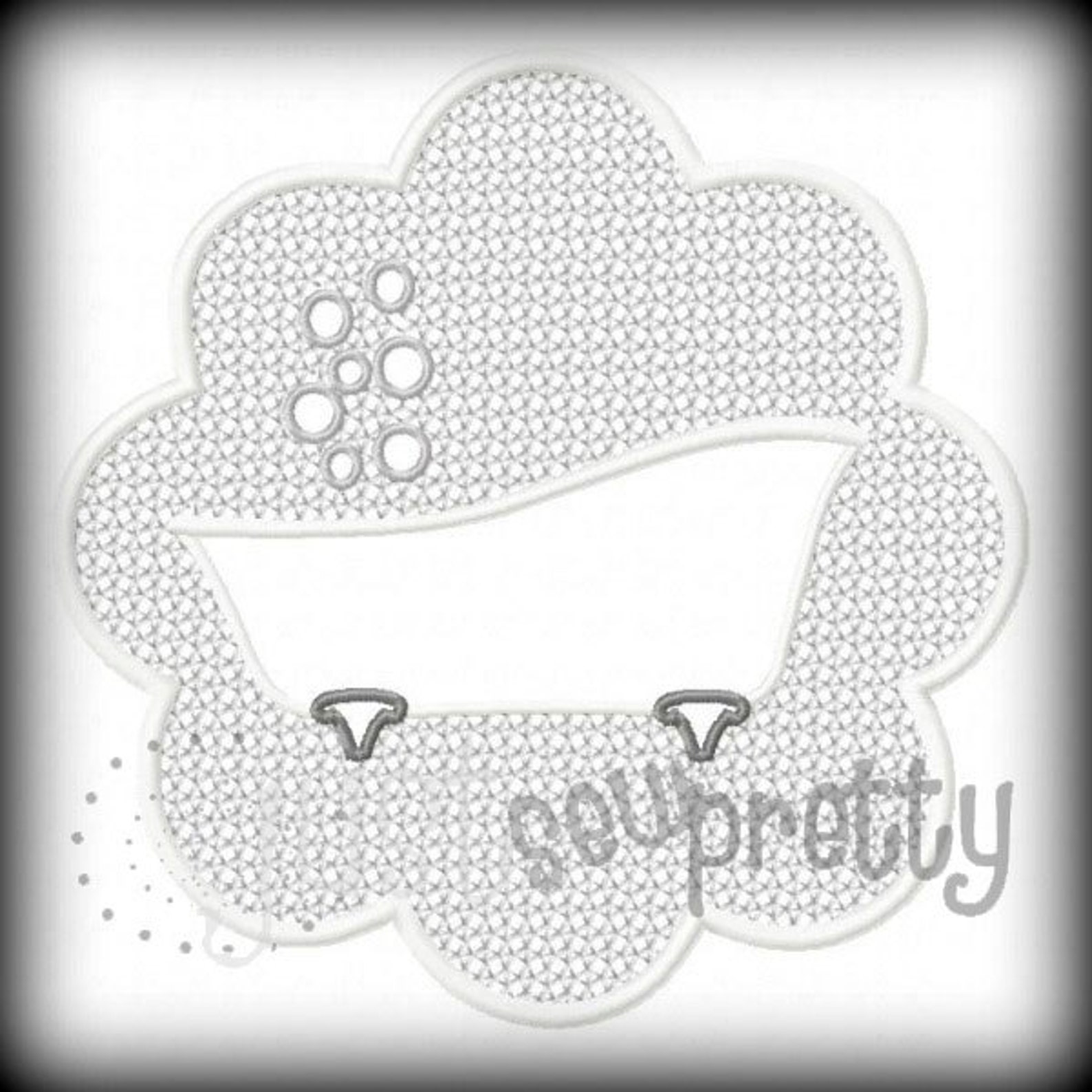 Embossed Old Bathtub Embroidery Design Etsy