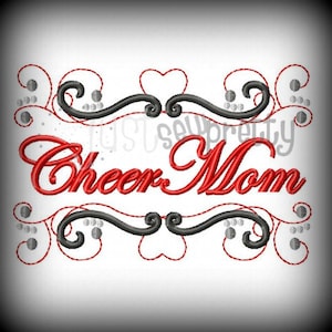 Cheer Mom Pride Embroidery Design