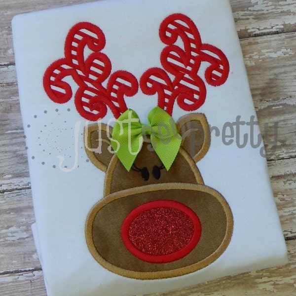 Little Reindeer Girl Embroidery Applique Design
