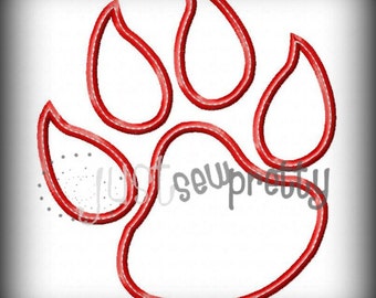 Bear Claw Pawprint Embroidery Applique Design