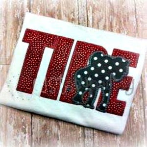 Tide Elephant Embroidery Applique Design