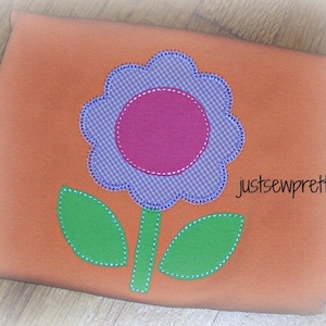 Vintage and Redwork Flower Embroidery Applique Design