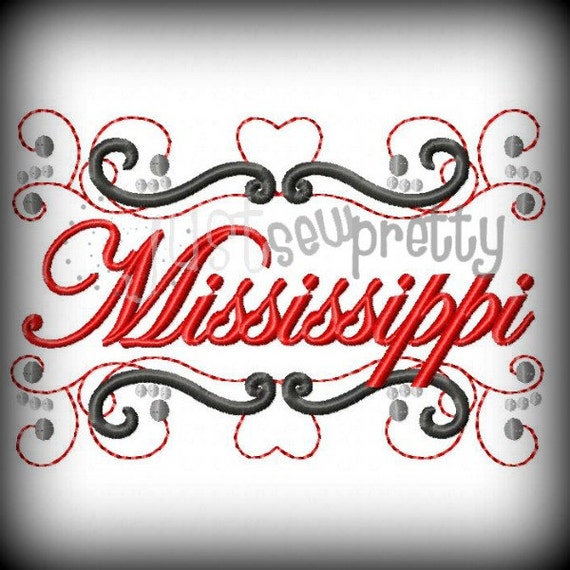 Mississippi State Embroidery Design Mississippi State Snap Tab