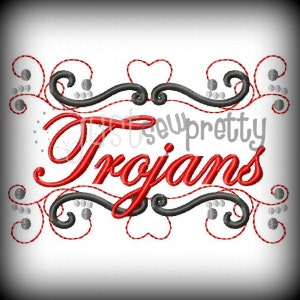 Trojans Pride Embroidery Design