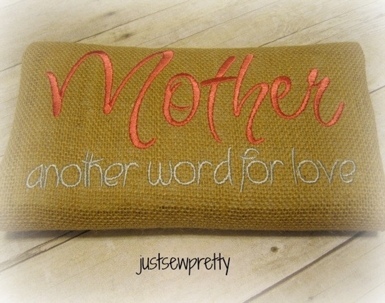 Mother is Another Word for Love Embroidery Design Etsy