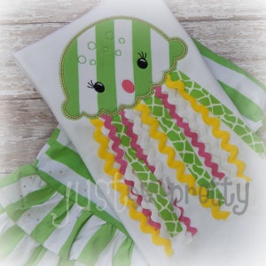 Ribbon Jellyfish Machine Applique Embroidery Design