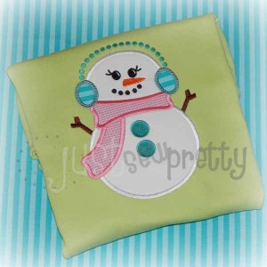 Pupazzo di neve semplice ricamo Applique Design