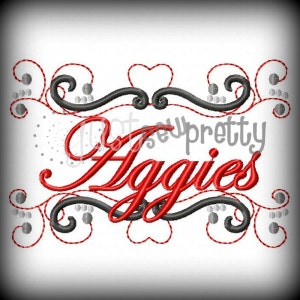 Aggies Pride Embroidery Design
