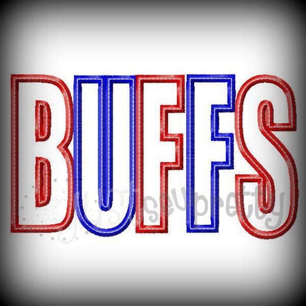 Buffs Word Embroidery Applique Design - Etsy
