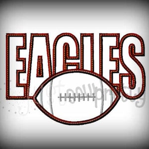 Eagles Football Embroidery Applique Design