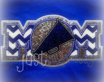 Cheer Mom Embroidery Applique Design