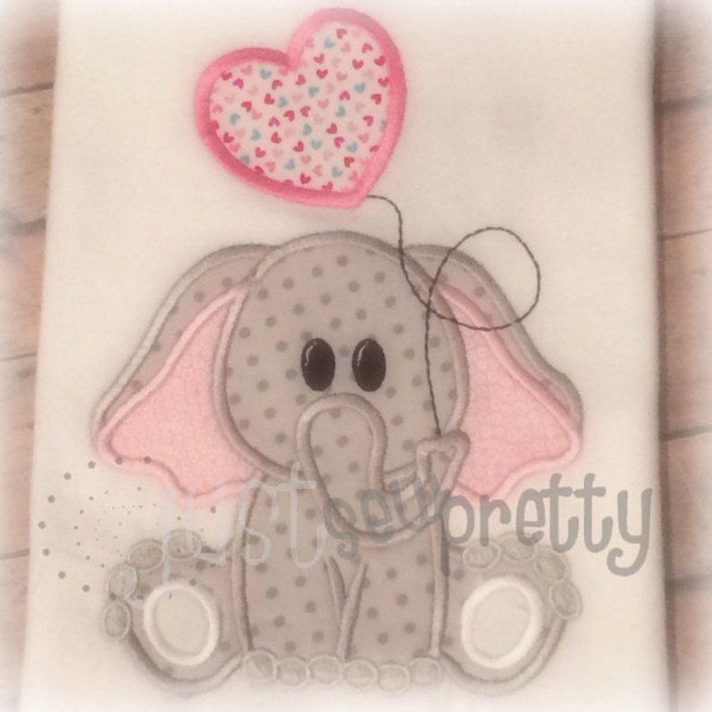 Cute elephant balloon embroidery applique design  etsy Cute elephant balloon embroidery applique design  etsy