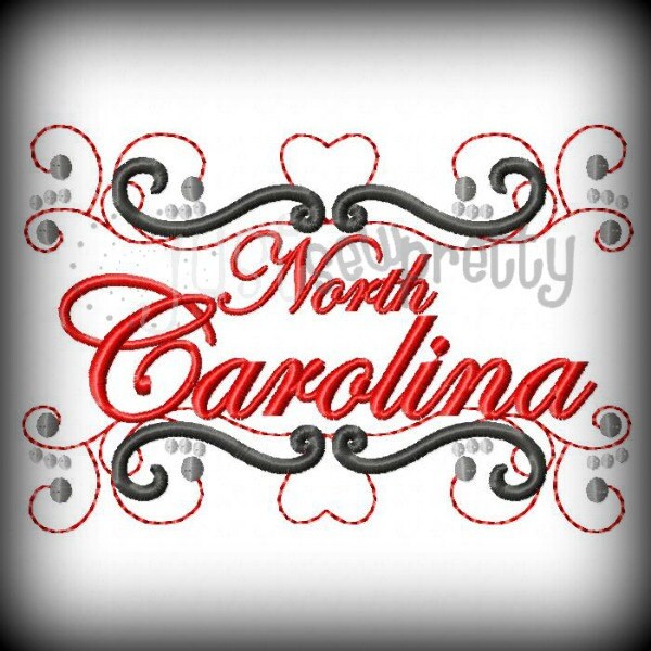 Nc State Embroidery Etsy