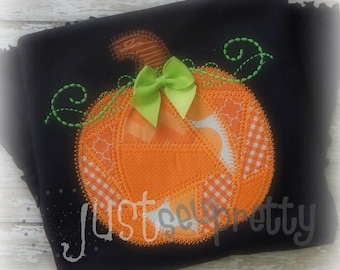 Patchy Patchwork Pumpkin Applique Design
