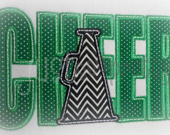 Cheer Sillouette Embroidery Applique Design