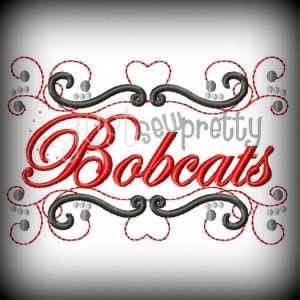 Bobcats Pride Embroidery Design