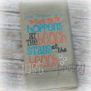 At The Beach Beach House Embroidery Design
