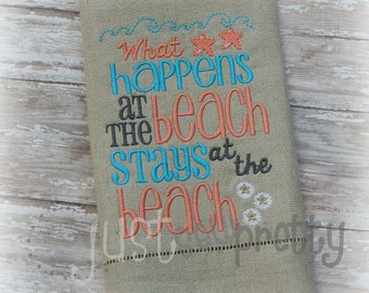 At The Beach Beach House Embroidery Design