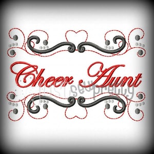 Cheer Aunt Pride Embroidery Design