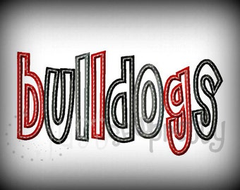 Bulldogs Cheri Embroidery Applique Design