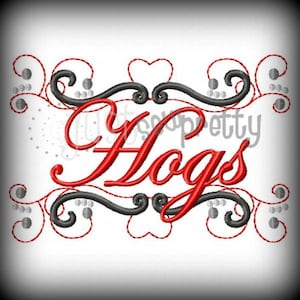 Hogs Pride Embroidery Design